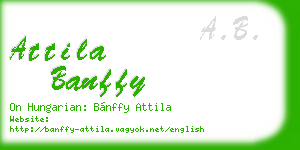 attila banffy business card